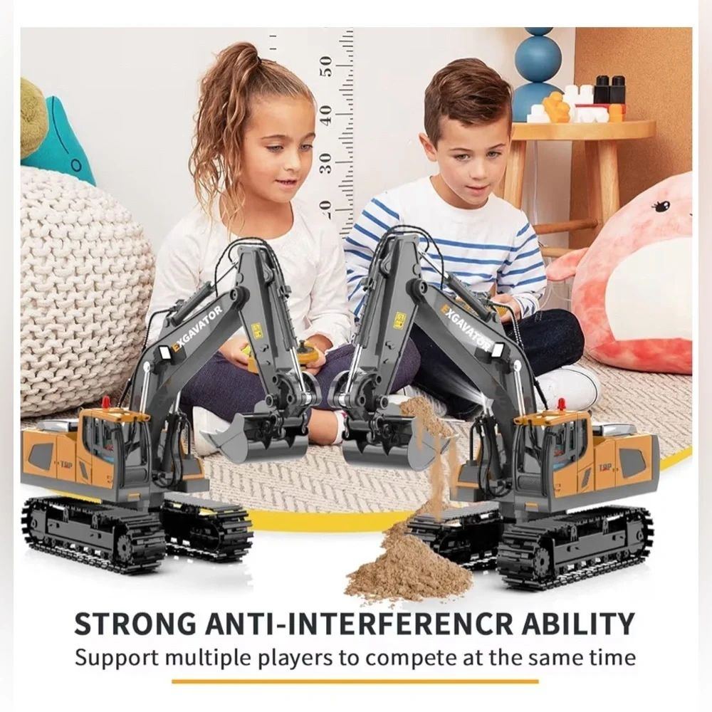 Excavator Kids Toy - Orange and Black